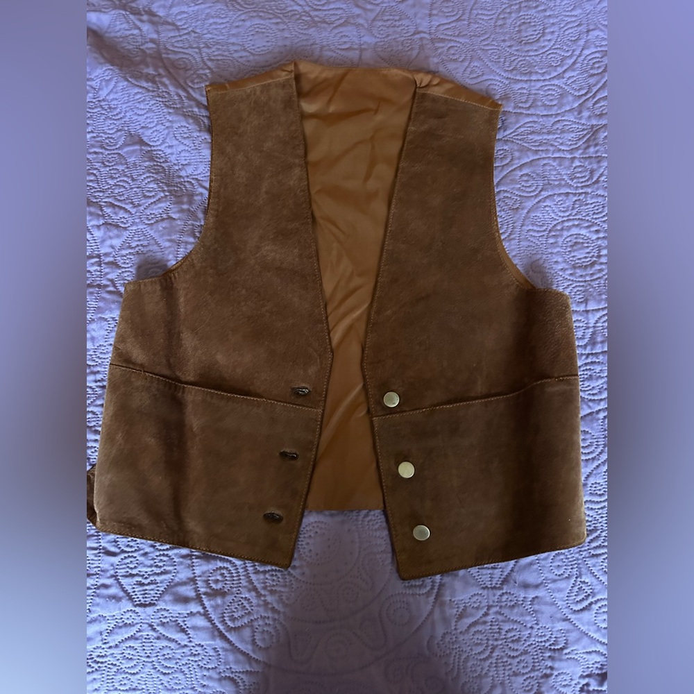 Classic Women's Brown Suede Vest